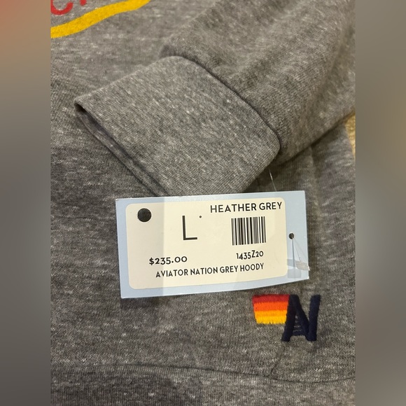 Aviator Nation Hoody - Heather Grey. BNWT. Size is L but fits more like a M. - Picture 2 of 3